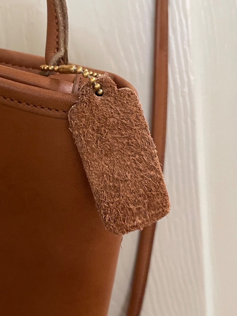 Vintage Coach Dinky Bag Brown Leather Crossbody Original Hang Tag - Picture 6 of 16